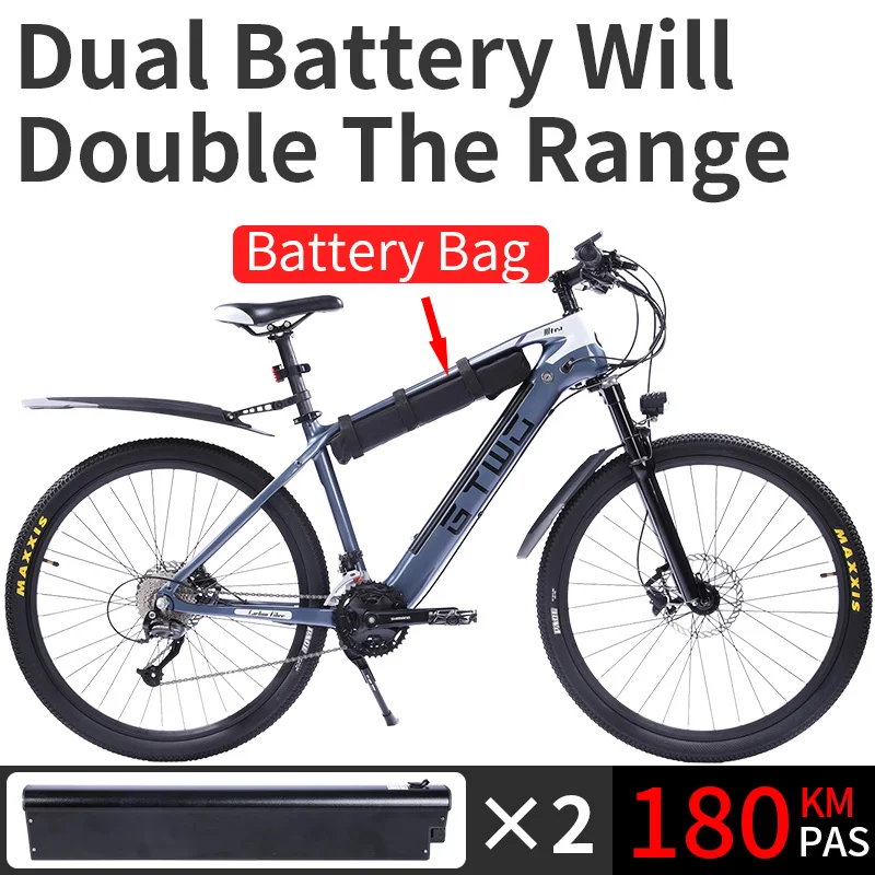 GTWO G1 2024 New 27.5 Inch Carbon Fiber Electric Mountain Bike 48V10.5Ah Lithium Battery 500W 27S Shifter Maxxis Tire