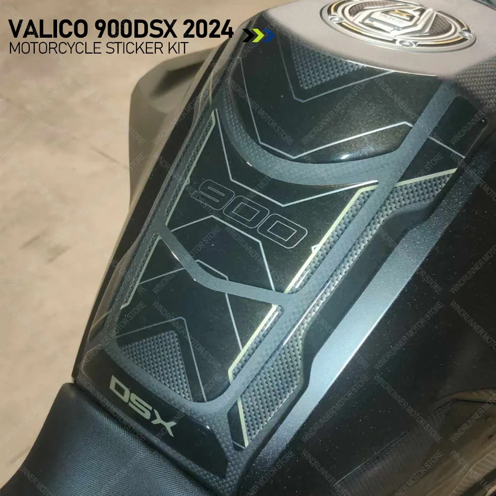 Motorcycle Accessories Waterproof Sticker Tank Pad Kit Sticker 3D Resin Protective Sticker For Voge Valico 900DSX 900DSX 2024