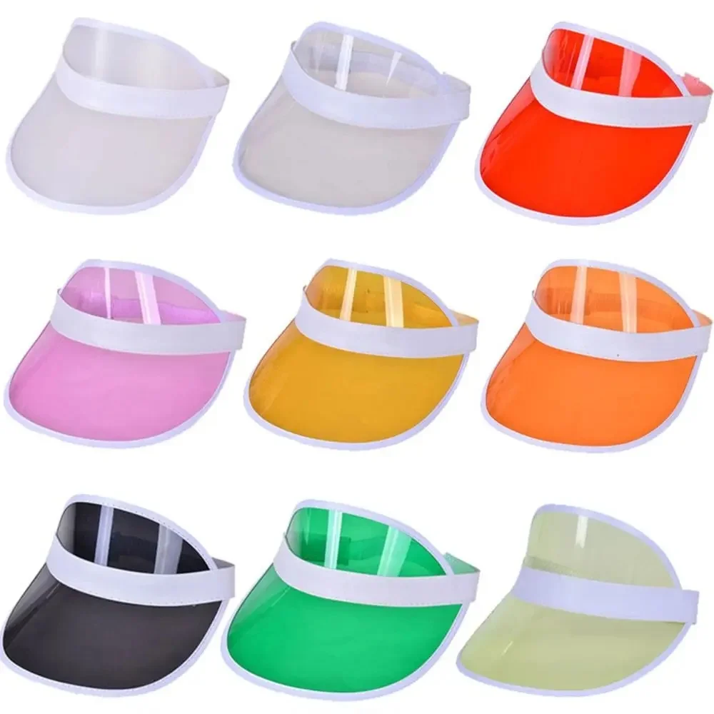 AliExpress Summer Anti-UV Women Men Baseball Hat Transparent Empty Top Plastic PVC Sunshade Hat Bicycle Sun Hat Sports Accessories