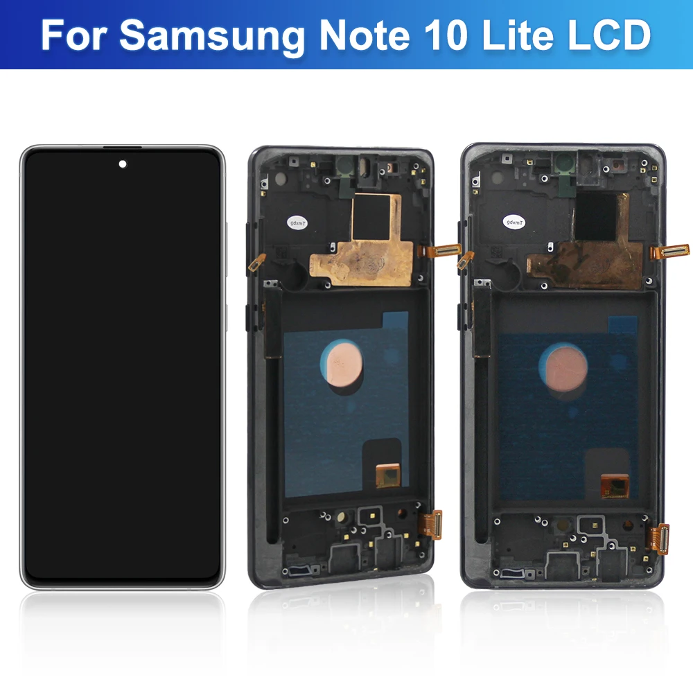 Amoled Note 10 lite Display Screen For Samsung Galaxy Note 10 Lite LCD Touch Screen Replacement N770F N770F/DS with Fingerprint