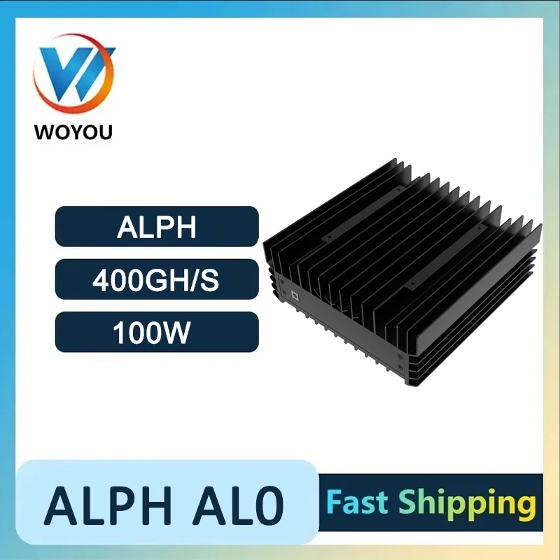 ICERIVER ALPH AL0 400GH/S 100 W NEU Schwarz 3-Algorithmus-Miner mit Netzteil Crypto Miner Asic Crypto Miner ALPH AL0 Leise, leise Verwendung