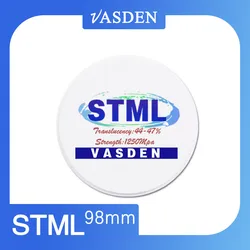 Vasden 3D Multilayer Zirconia Block 16Colors Super Translucent Multilayer Dental Zirconia Blank 98mm CADCAM Milling Disc