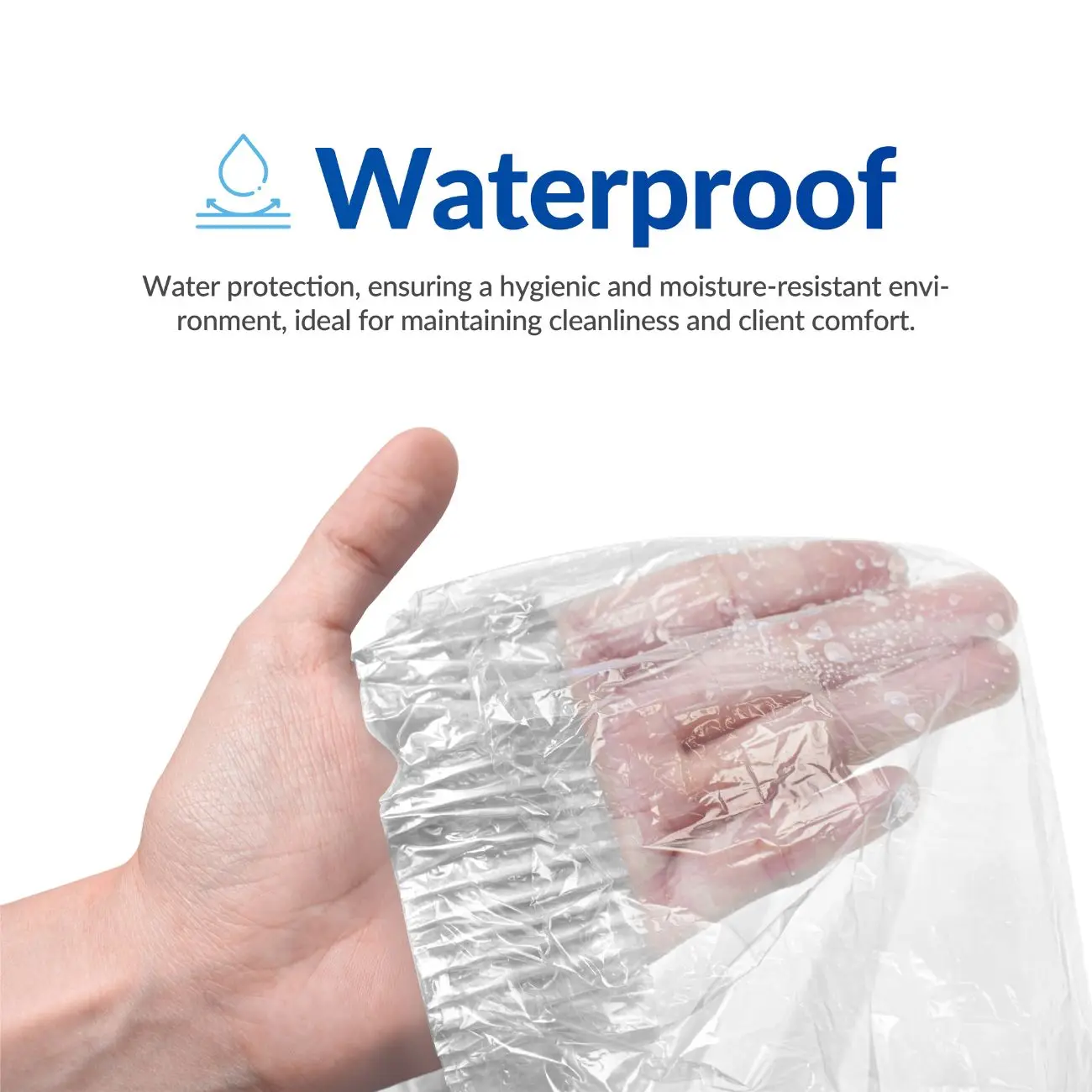 400개 투명 PE 일회용 스파 페디큐어 라이너 48x48x9.5미크론 풋 배스 볼 백 플라스틱 페디큐어 의자 라이너