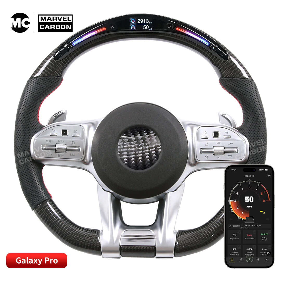 100% REAL CARBON FIBER STEERING WHEEL COMPATIBLE WITH  AMG
