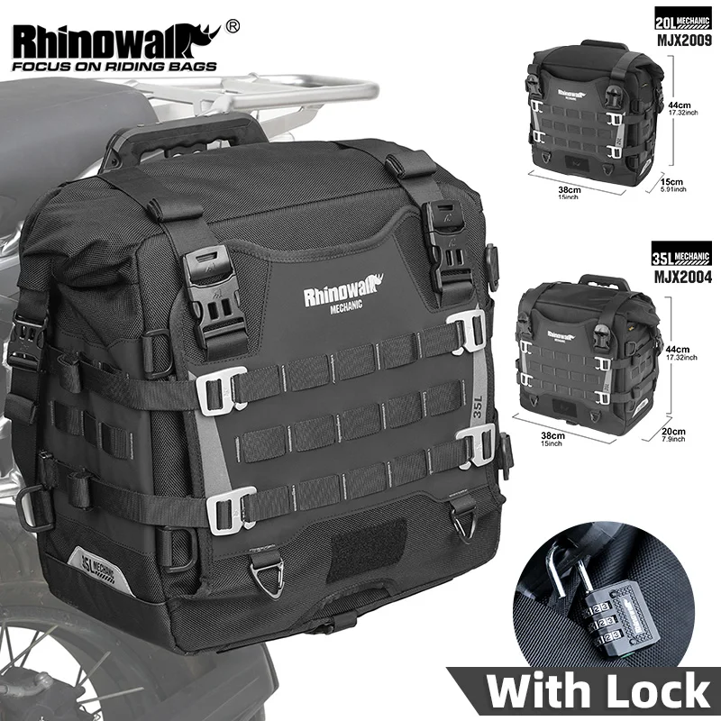 

Rhinowalk Motorcycle Side Bag Waterproof 20L 35L Quick Release Saddle Pannier Travel Luggage for BMW KTM