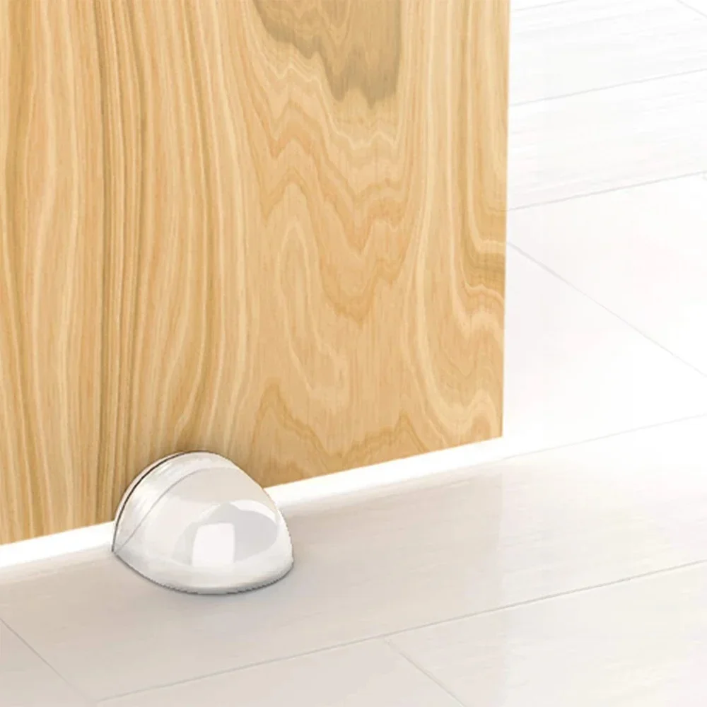 Butoir de porte Transparent auto-adhésif, 1 à 8 pièces, loquet de porte monté au sol pour la Protection des murs et des meubles