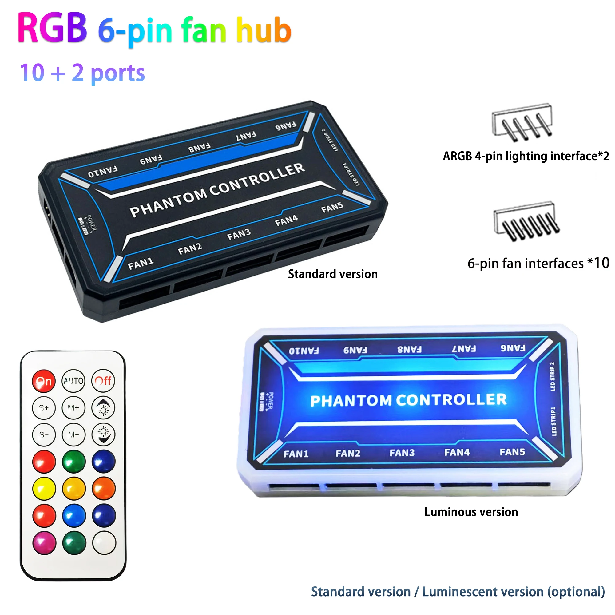 Rgb 6-Pin Fan Hub 1…