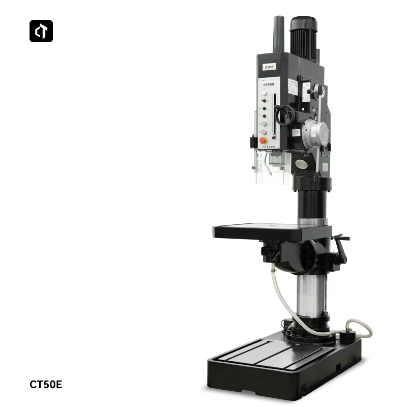 CTMACH CT50E Vertical Drill Press Heavy Duty High Precision Tapping and Deep Hole Drilling Machine with Automatic Feed Motor
