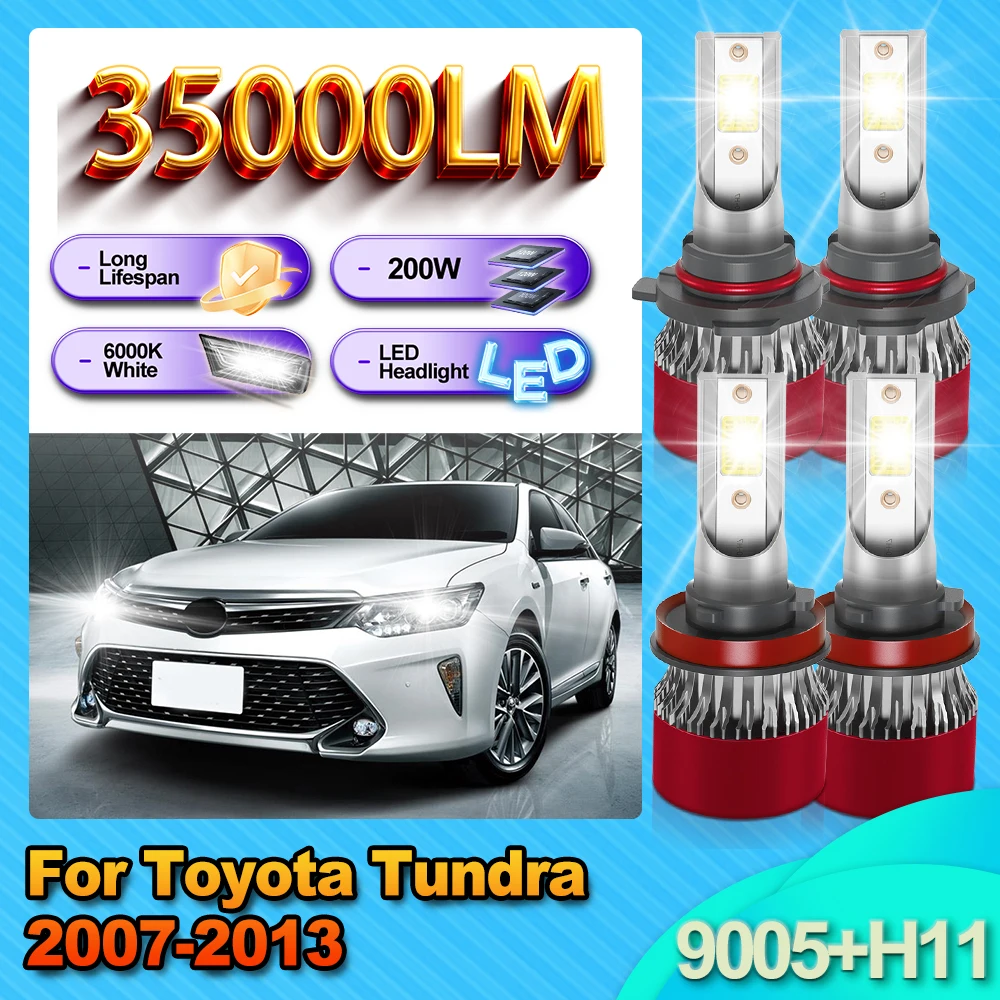 

200W 9005 High Beam Headlight Ampoule High Quality H11 LED Low Beam Headlamp Bulb 12V Long Lifespan For Toyota Tundra 2007-2013