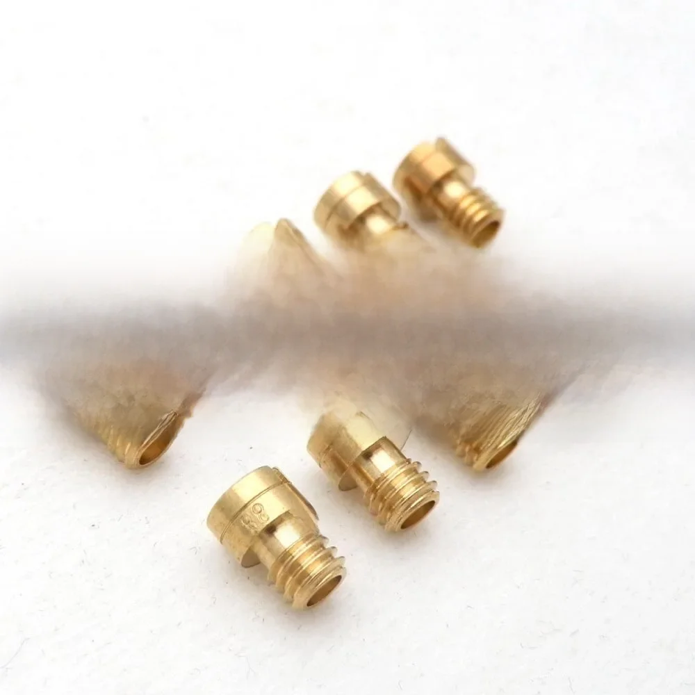 10 pièces M4 Jet principal 4mm pour GY6 50cc 139QMB Scooter moto Mikuni Keihin carburateur CVK24 ~ 26 PZ19 buse d'injecteurs à tête ronde