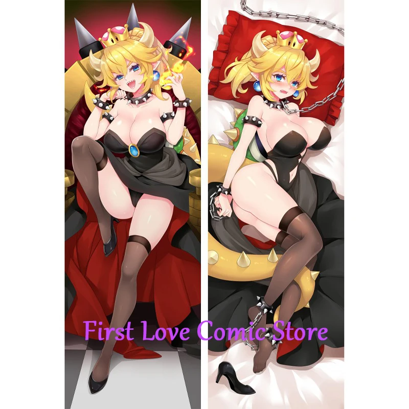 

Dakimakura Anime Bowsette Mario series Temperament Girl Fairy Double-sided Print Life-size Body Pillow Cover