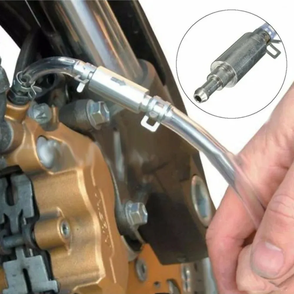 1PCS Brake Fluid Bleeder Hose with One-Way Non-Return Check Valve Auto Car Vehicle Motorcycle Brake Clutch Bleeder Hose Pipe Kit