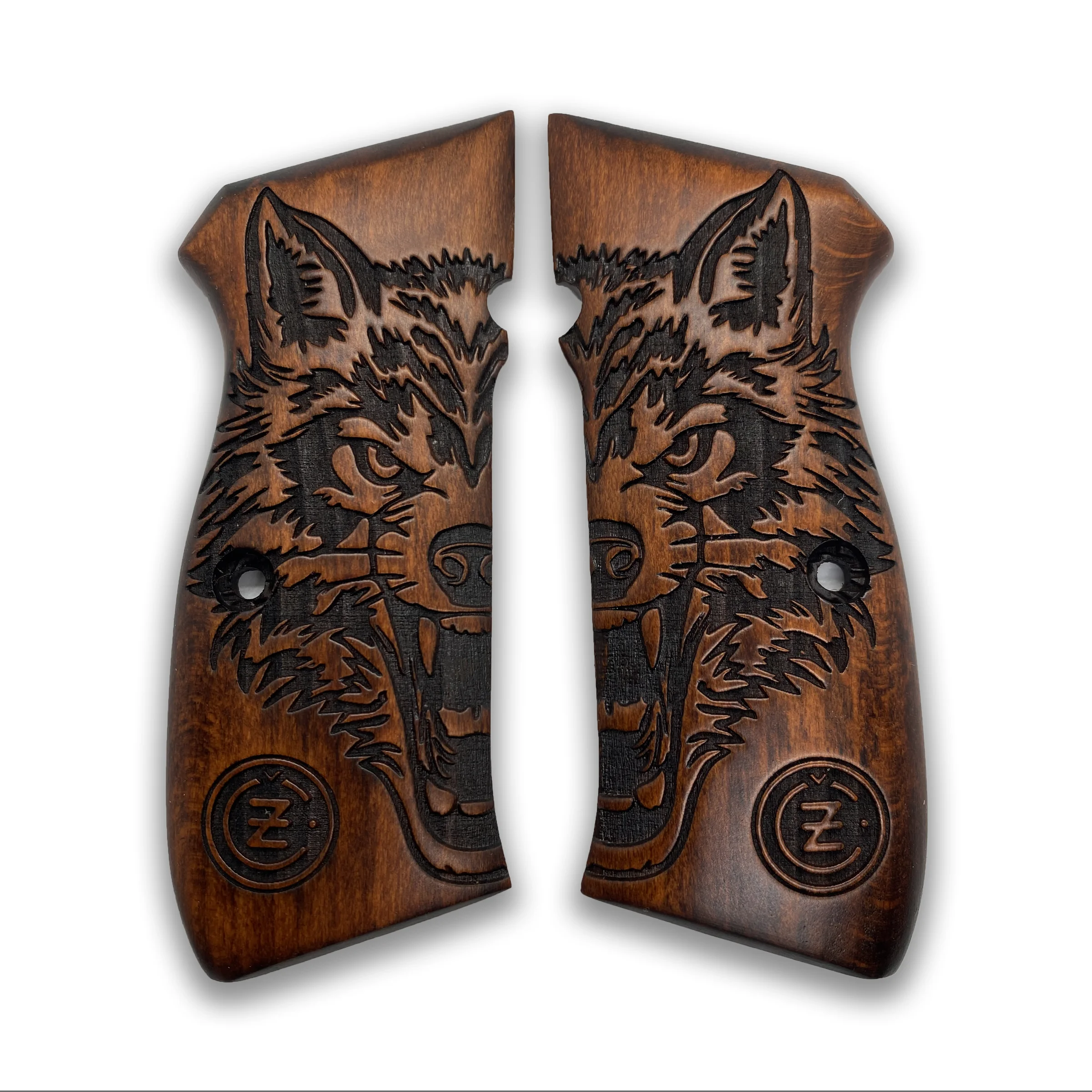 CZ-75 Special Laser Cut Walnut Wood Grip Gun Grips Gun Access Hunting Gun Pistol Grips 4