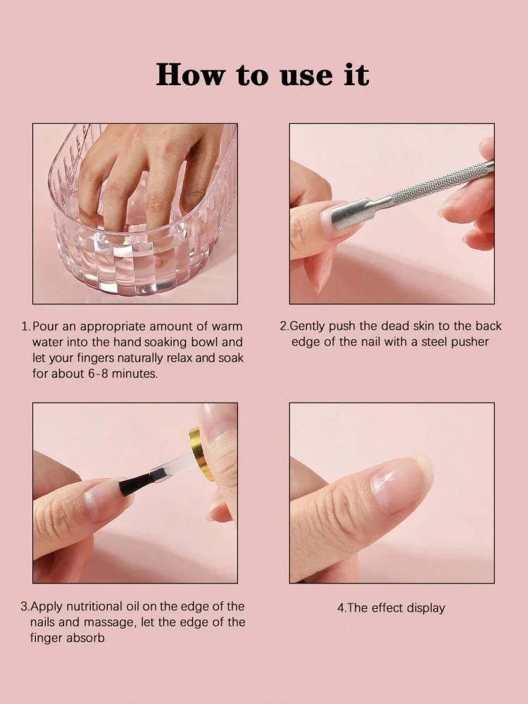 Nail Art Hand Wash Remover Soak Bowl Acrylic Nail Supplies DIY Salon Nail Spa Bath Treatment Manicure Tools
