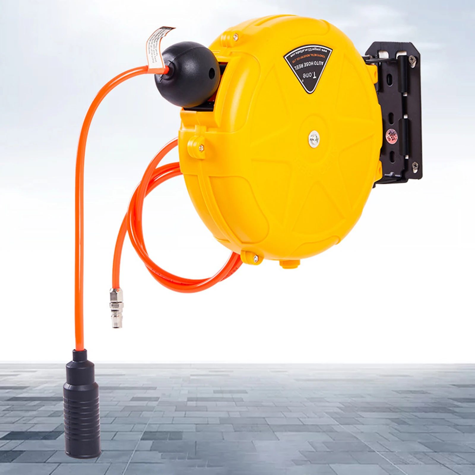 Automatic Retractable Air Hose Reel Quick Coupler Automatic Rewinding for Car Washing Garage Garden Watering Water Hose Reel
