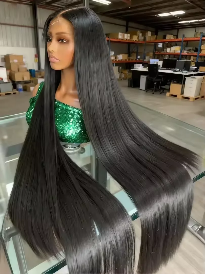 

30 40 42 дюйма 13x4 13x6 HD Прозрачный костяной прямой парик фронтальной части шнурка 200 Плотность Бразильские кружевные фронтальные парики Человеческие волосы для женщин