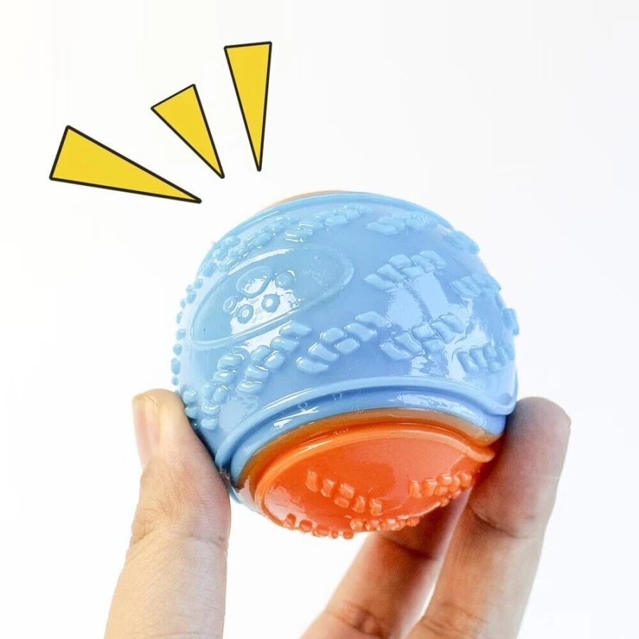 Bite-resistant Pet Dog Toy Rubber Ball Beef-flavored Elastic Ball To Prevent Dog From Destroying Things Dog Training Supply