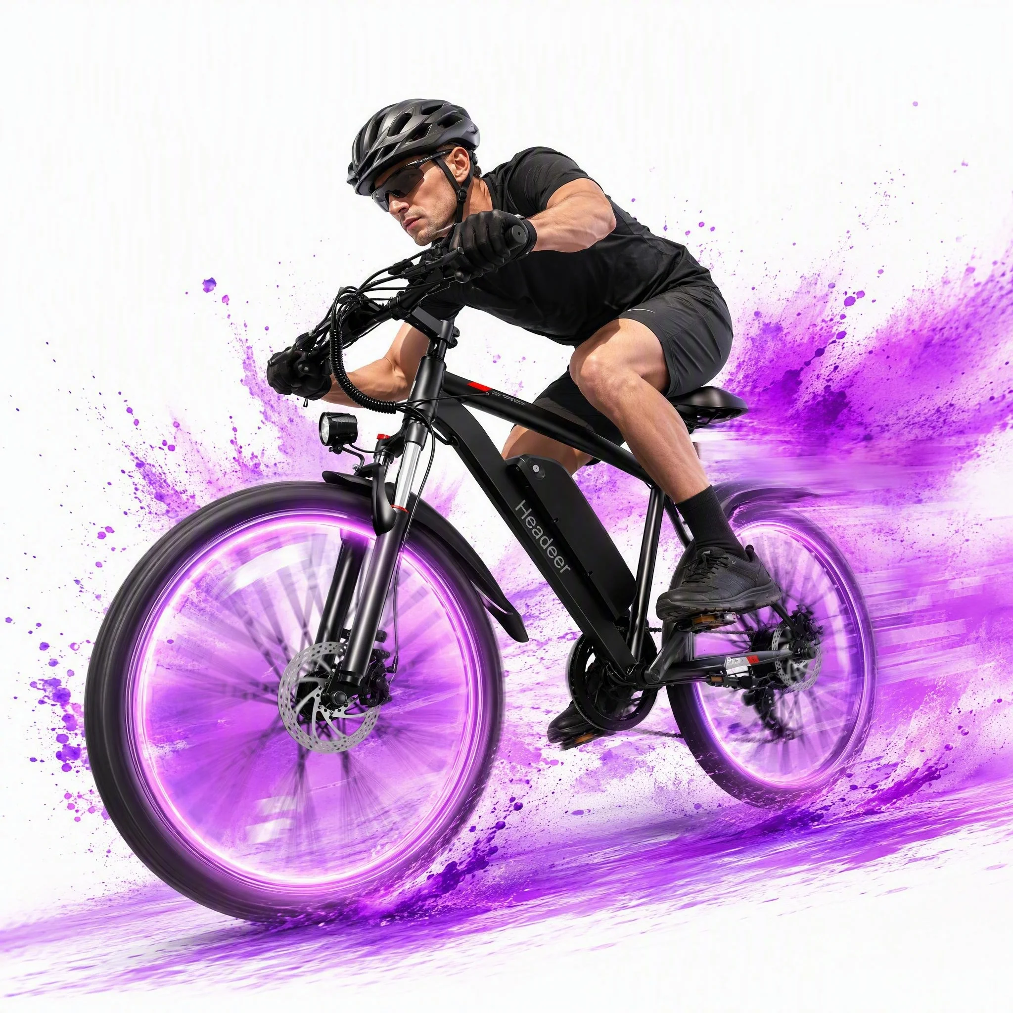 Zylvro BK1350 26" E-Bike für Erwachsene, City- und Pendlerfahrt, 500W Motor, 48V 15Ah Abnehmbarer Akku, 7 Gänge, 80km Reichweite, APP Smart Control, Elektrofahrrad
