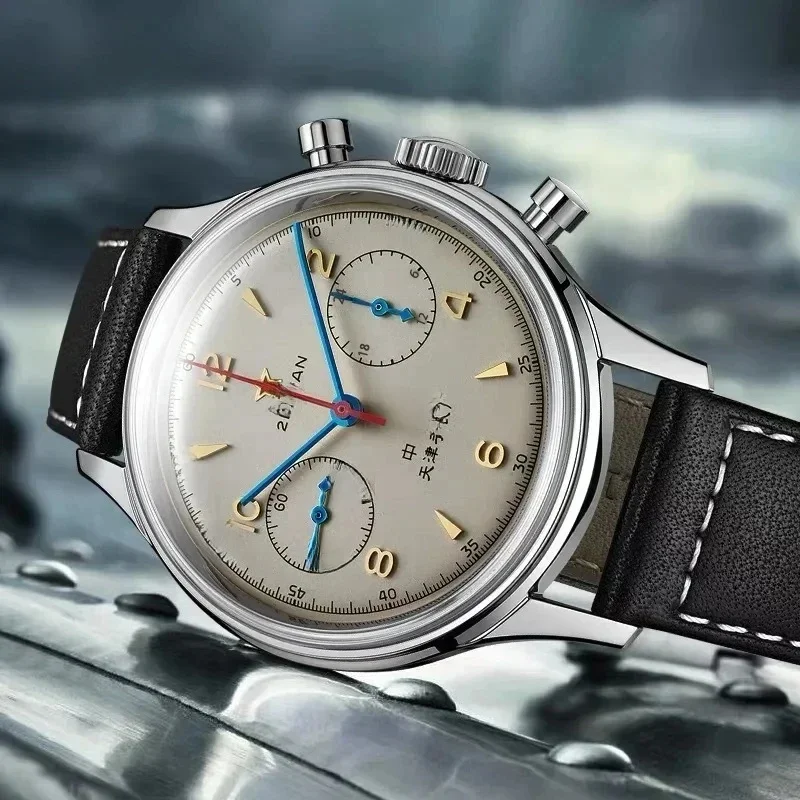 Montres pour hommes 1963 pilote montre automatique 42mm étanche rétro quartz chronographe montre habillée vintage