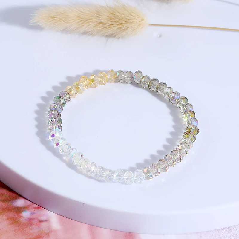 170/84PCS 4-8mm Runde Glas Kristall Lose Perlen Facettierte Rondelle Spacer Perlen Handwerk Armband Halskette schmuck Machen für DIY – Detail 9