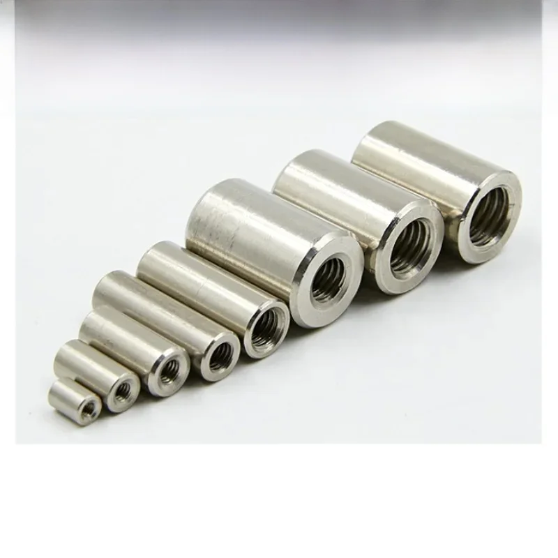 Écrou de couplage rond allongé en acier inoxydable M3 M4 M5 M6 304, filetage interne, manchon d'écrou à Joint cylindrique, écrous tubulaires