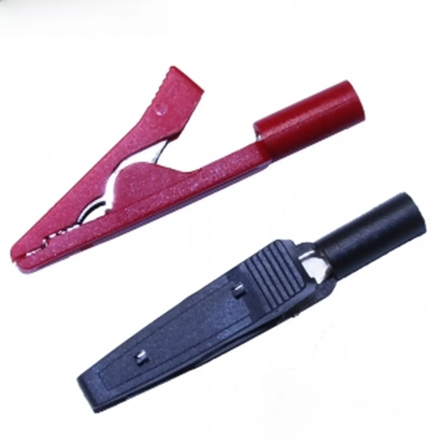 Clipes crocodilo cl2180 com conexão de banana 2mm pacote 2 2 ud vermelho-preto