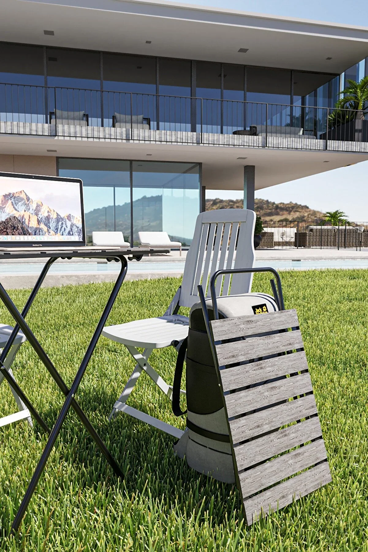 Folding Kitchen Table Height Adjustable Wooden Camping Table Picnic Table Balcony Table