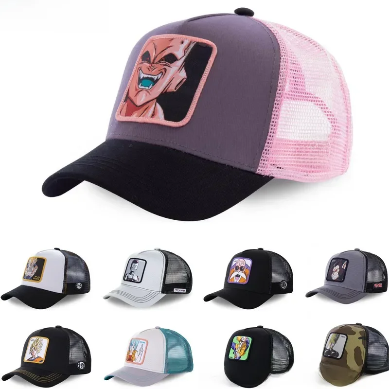 Bonés masculinos Dragon Ball Z Goku Chapéu Bonés de beisebol masculinos e femininos verão viseira de
