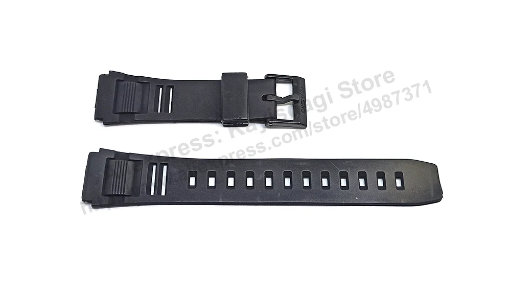 Fits/For Casio AW-44 , AW-44Q , DB-150 , ABX-20 ABX-23, ABX-24, ABX-20U , DB-81 - 19mm Black Rubber Replacement Watch Band Strap