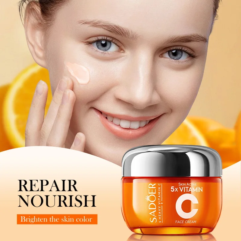 

Multiple Vitamin C Daily Face Moisturizer Brightening Day Cream Brighten Dull Skin Natural Moisture Barrier Skin Care 50ML