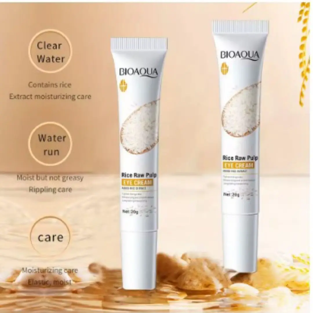 كريم عين مرطب للأرز ، يقلل التجاعيد والأوراق ، يقلل من الهالات السوداء ، يقلل من النعومة ، يرطب ، ينعم البشرة ، 20 جم