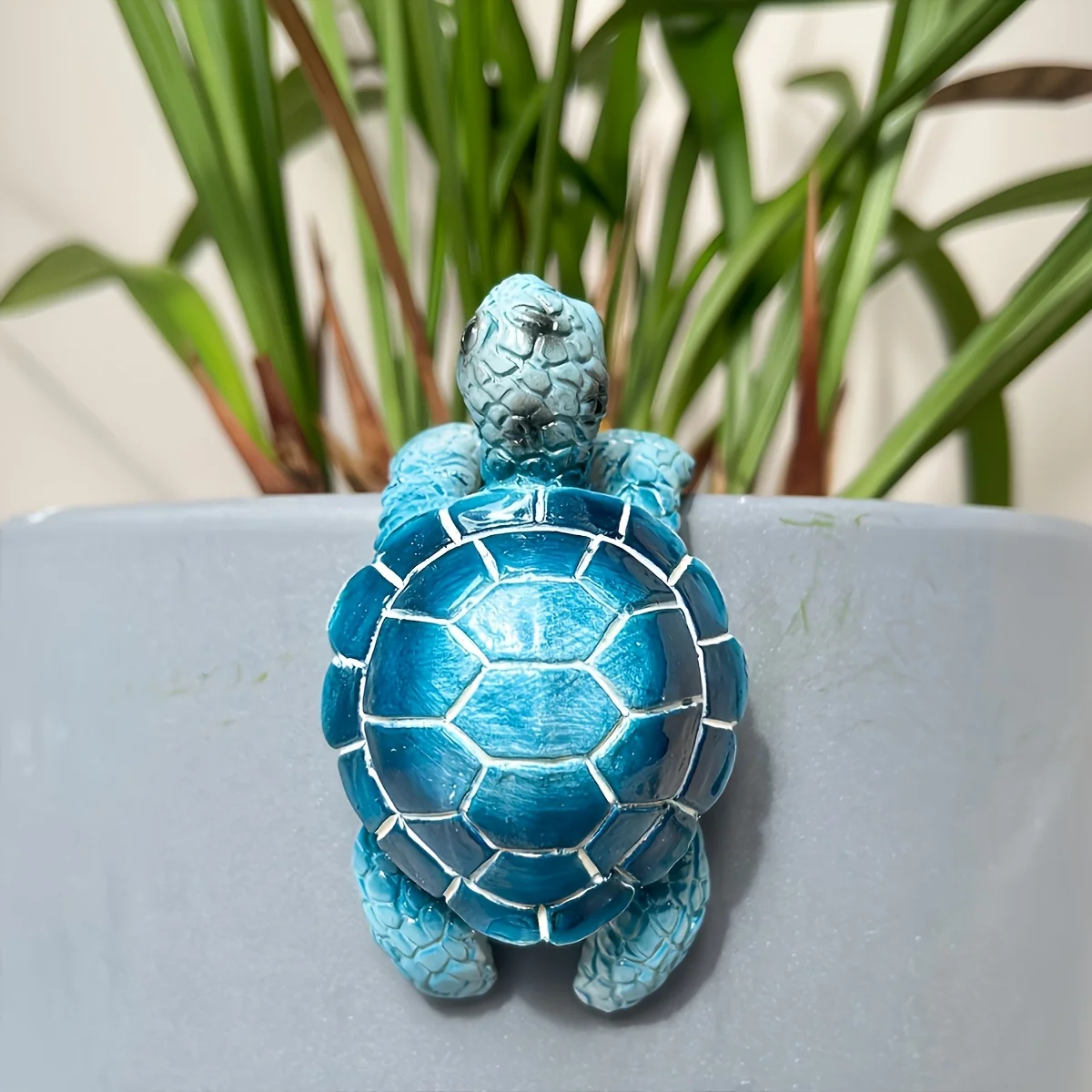 1-Piece Sea Breeze Resin Turtle Sculpture - Art Deco Style Weather-Resistant Outdoor Garden Ornament, No Electricity Required, Suitable for Patio, Balcony, and Mother's Day Decoration