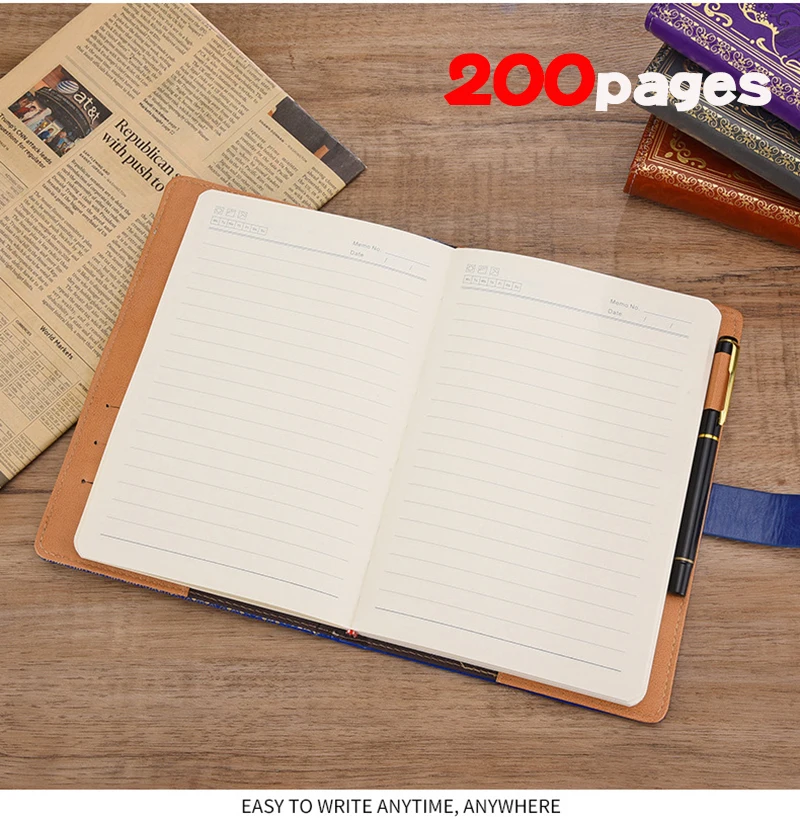 Retro-Digital-Passwort-Notizbuch, Tagebuch mit Schloss, A5, perfekt für Männer und Frauen – PU-Leder, Zahlenschloss, Personen, Privatsphäre – Detail 14