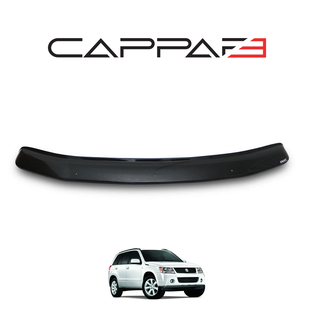 FOR Suzuki Grand Vitara Front Hood Protection Spoiler 2006 To 2012 Front Bug Shield Hood Deflector Guard Glossy Black -Sporty