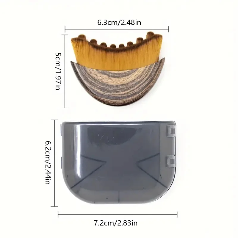 Masajeador facial ultrasuave multifuncional y cepillo de limpieza con estuche de almacenamiento: cabezal ovalado ergonómico, cerdas de nailon