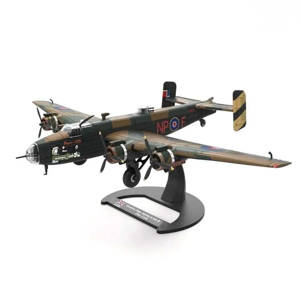 Luppa, # 06 Handley Page Halifax B.Mk Iii 1944 Four-Engine Heavy Bomber Uk Wwii, Scale 1:144, Diecast Miniature, World War Ii Aircraft Collection,