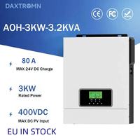 Daxtromn 3000W 3.2kva Solar Inverter Built-in80A MPPT solar charger 24V 230VAC 50/60Hz hybrid system Solar Inverter PV input 3kW