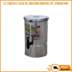 For 5 LT and 50 Lt Olive Oil and sunflower oil etc. liquids Storage and Use Container quality product - free shipping