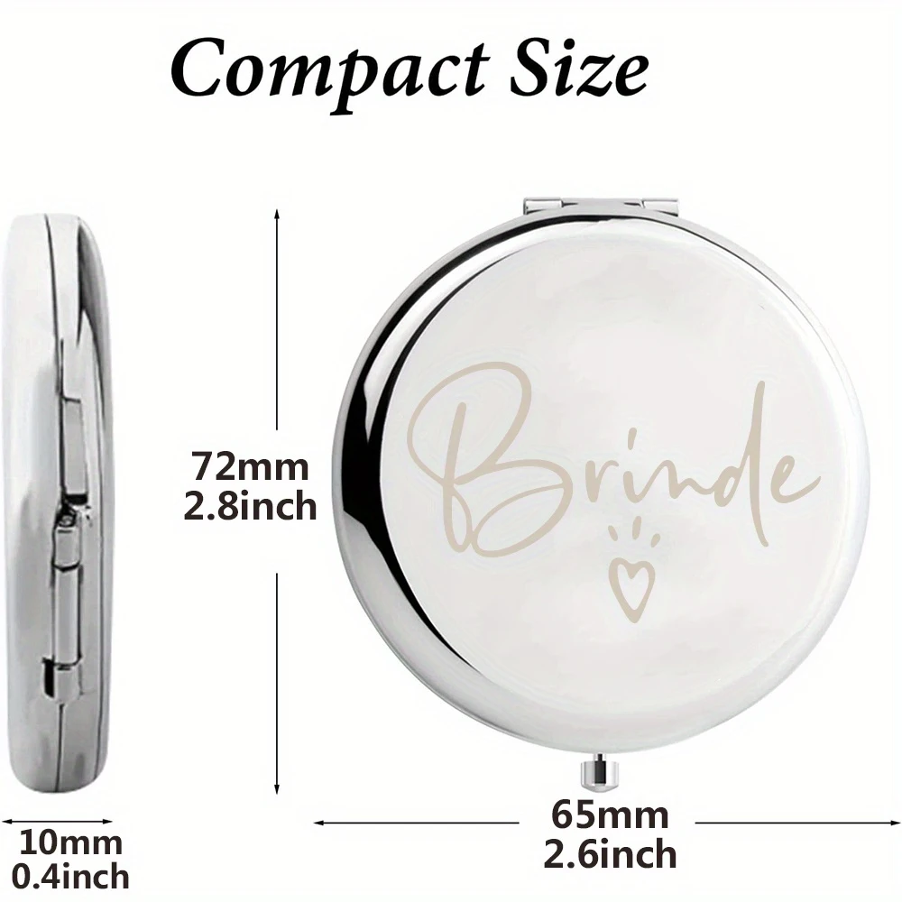 Personalized Compact Love Pocket Makeup Folding Mirror, Perfect Gift for Families, Friends, Parties, Birthdays & Christmas