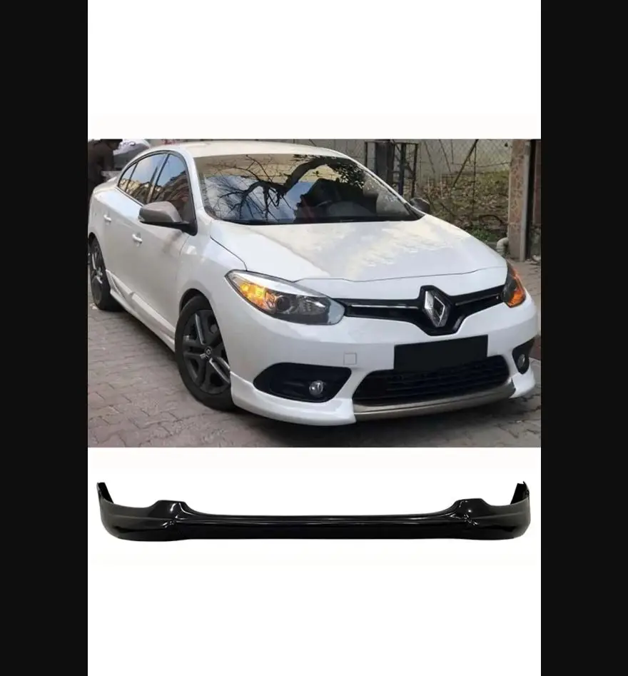 Front Extension Lip For Renault Fluence Trend Prefix 2012 2013 2014 2015 2016 Abs Plastic - Sporty Diffuser Spoiler Bumper Spare