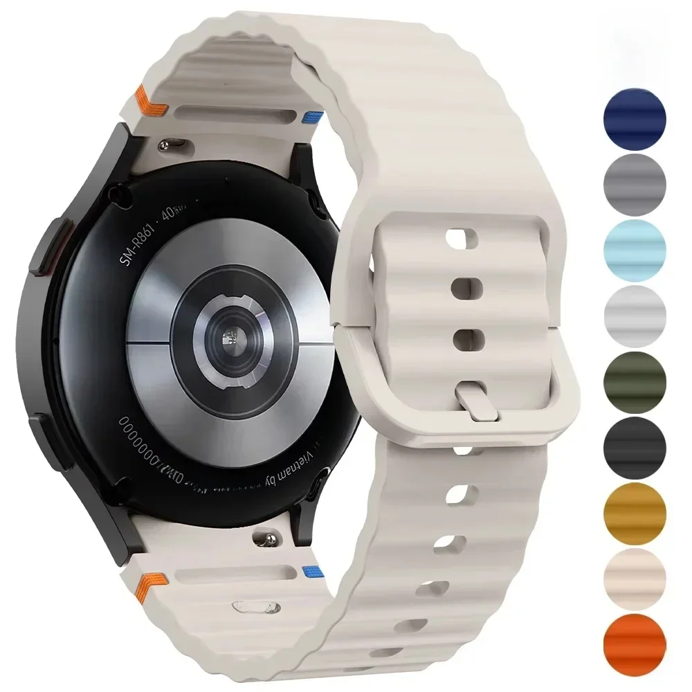 Oryginalny silikonowy pasek do Samsung Galaxy Watch 7 FE 6 4 Classic 5 pro 44mm 40mm 43mm 47mm 45mm Bransoleta Galaxy Watch6 7 Pasek — zdjęcie 2