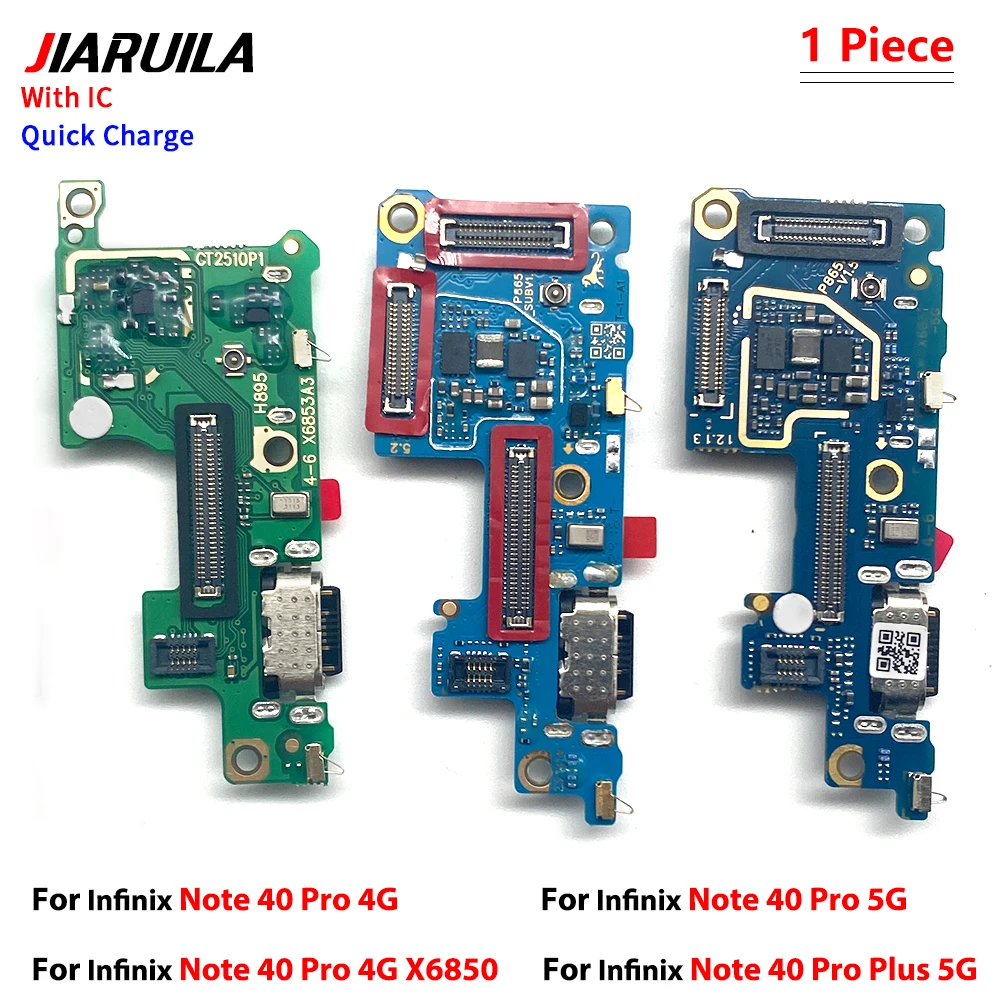 Für Infinix Note 40 Pro Plus 5G/40 Pro 5G/40 Pro 4G USB-Ladeanschluss-Platine Flexkabel-Steckverbinder Ersatzteile
