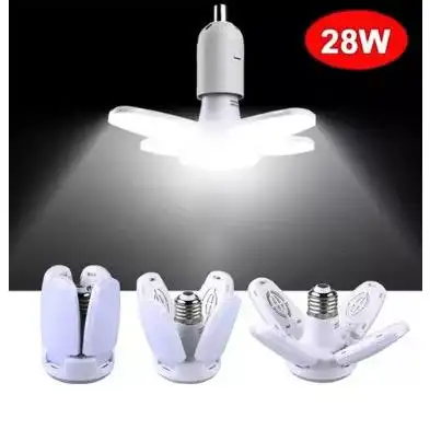 Luminária De Teto Dobrável Lâmpada De Pétalas 6000K 28w Para Quarto / Sala De Estar / Casa / E27 Mini Luz De Folhas