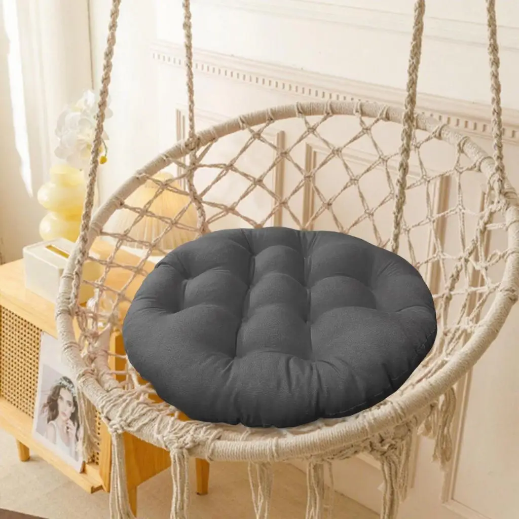 Padded Seat Cushion Egg Shape Chair Pad Breathable Stylish Diameter 40cm Patio Chair Pad for Bedroom