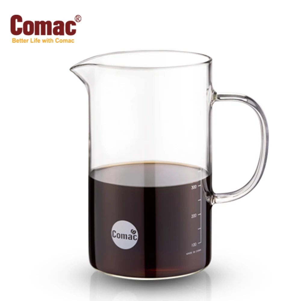 Comac Glass Beaker Coffee Server Measuring Pot Drip Kettle 600ml (G9)