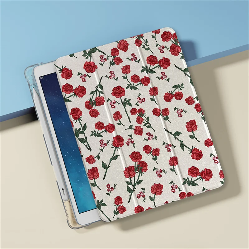 Cute Wildflower Tablet Case for Apple iPad Pro 2024 11 inch Air 5/4 10.9 10th 7/8/9 10.2 Air 3 10.5 inch mini 6 5 4 Cover Cases