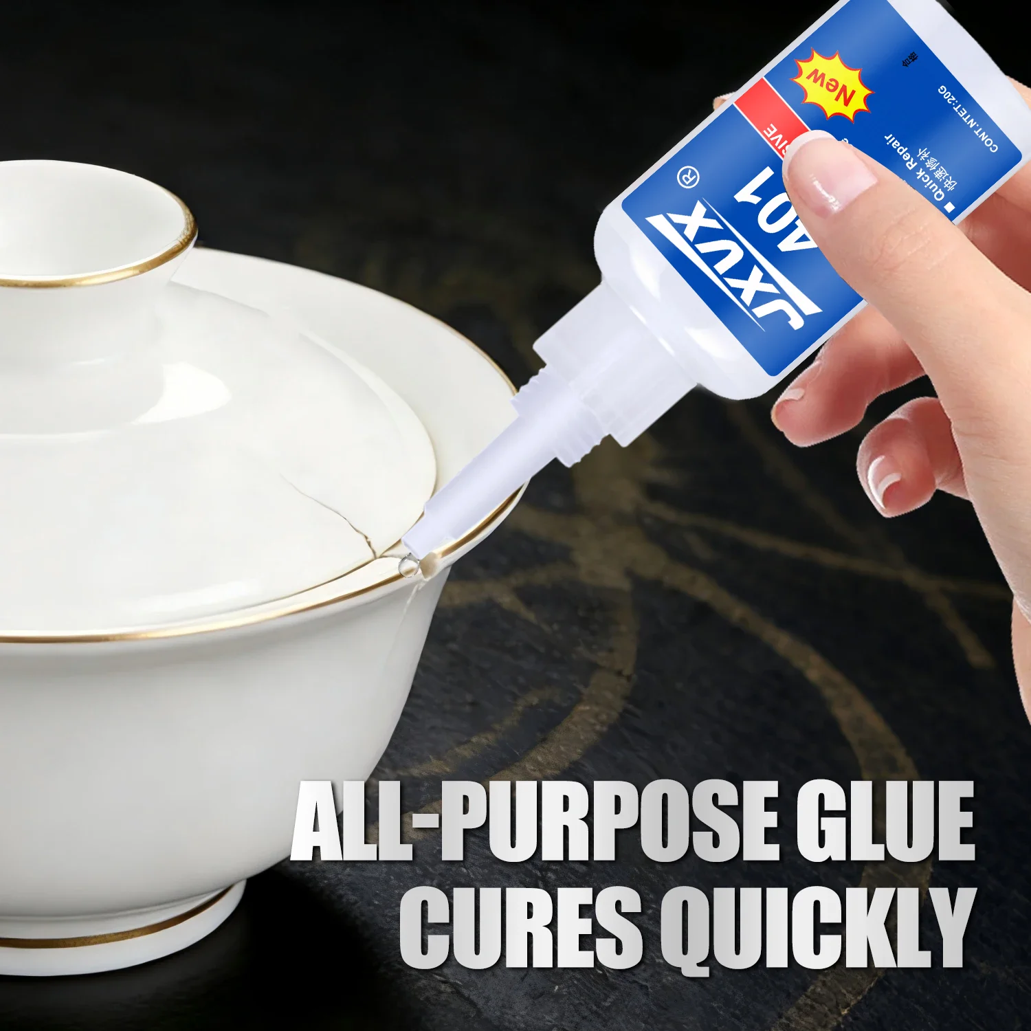 1-6Pcs401 Super Glue Plastic Professional Adhesive Transparent Cyanoacrylate Glue Fast Drying Odorless Long Lasting Bonding deli