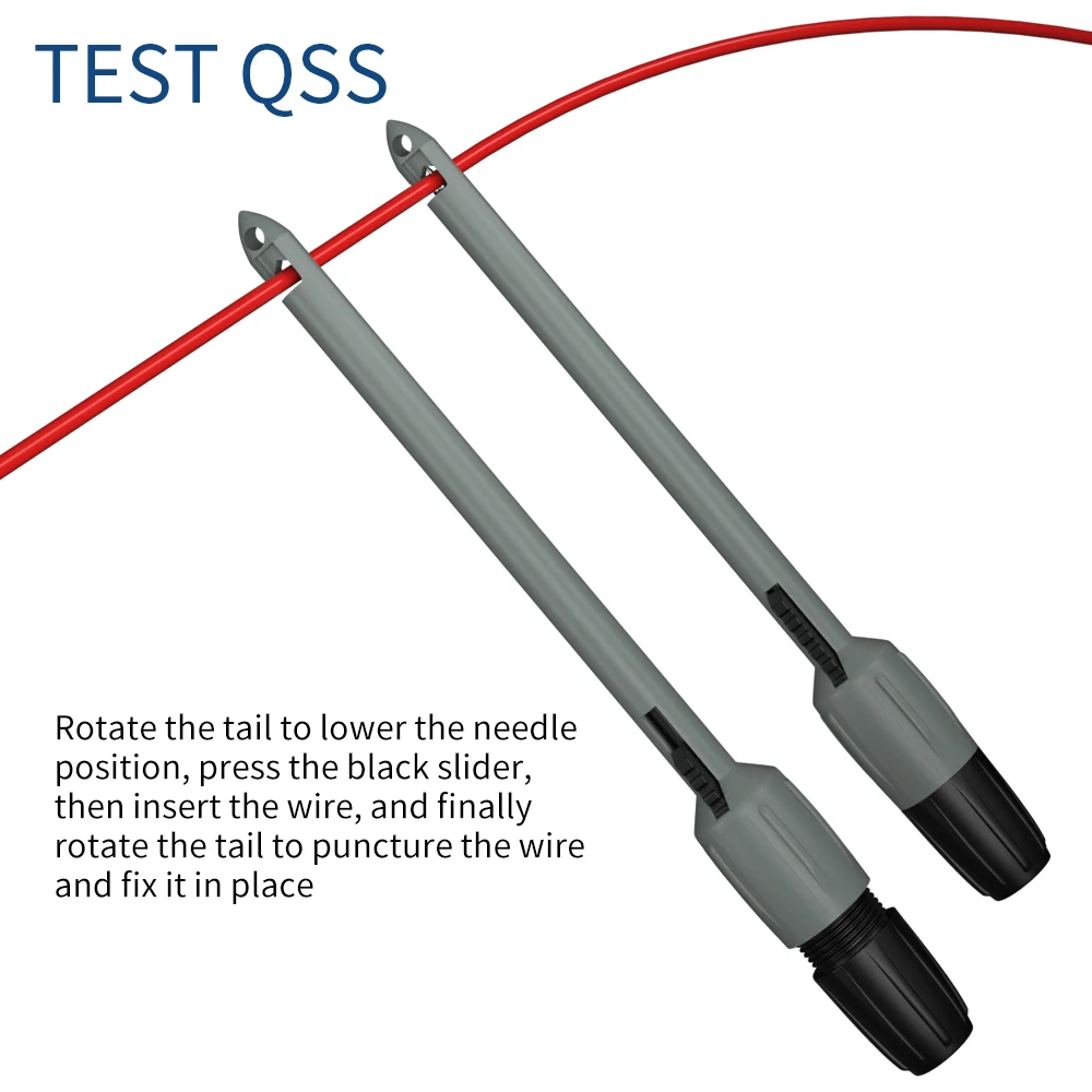 QSS 2PCS Heavy Duty Wire Piercing Probe ฉนวนกันความร้อนเจาะคลิปชุดเครื่องมือไฟฟ้า