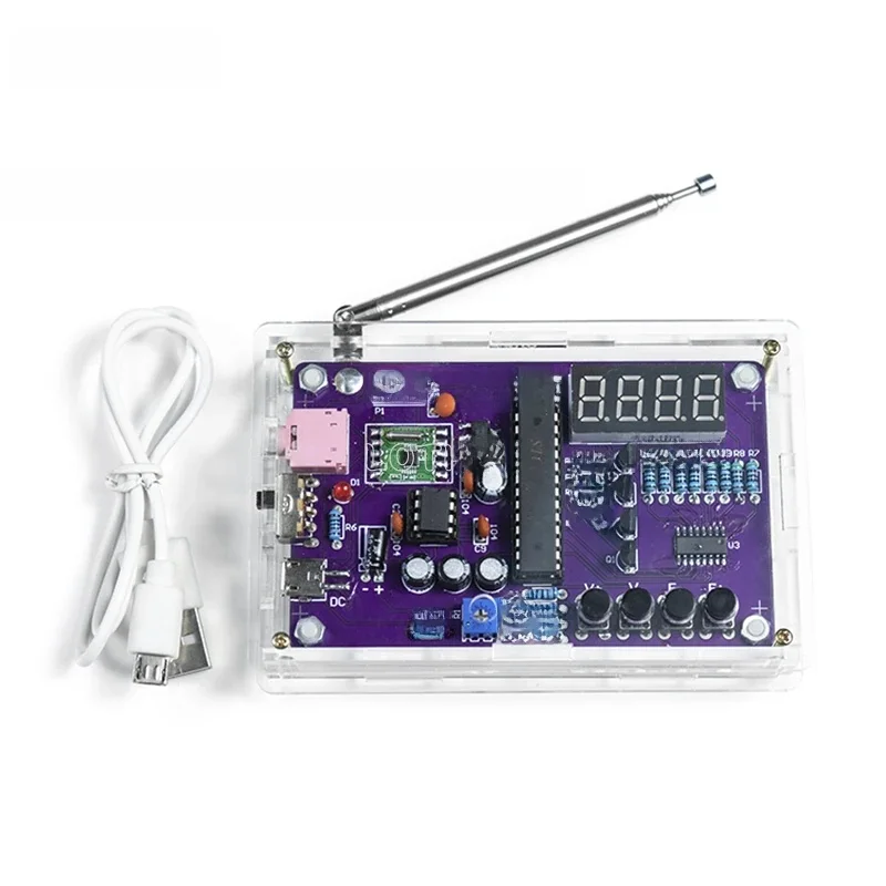 Zestaw do produkcji radia FM Płytka drukowana RDA5807S Zestaw elektroniczny DIY 5V / 3V Podwójny zasilacz 87-108MHz Szkolne nauczanie — zdjęcie produktu 7