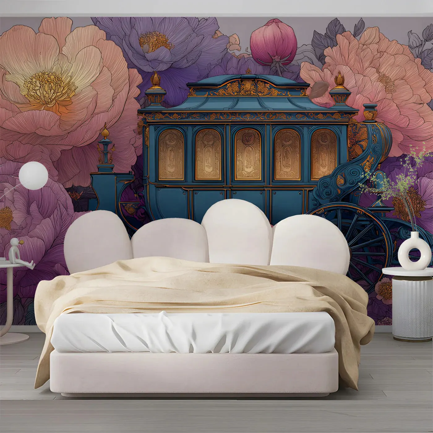 Floral Wallpaper Waterproof for Living Room Wall
